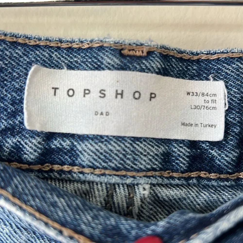 Topshop dad jeans in mid blue - Picture 5 of 7